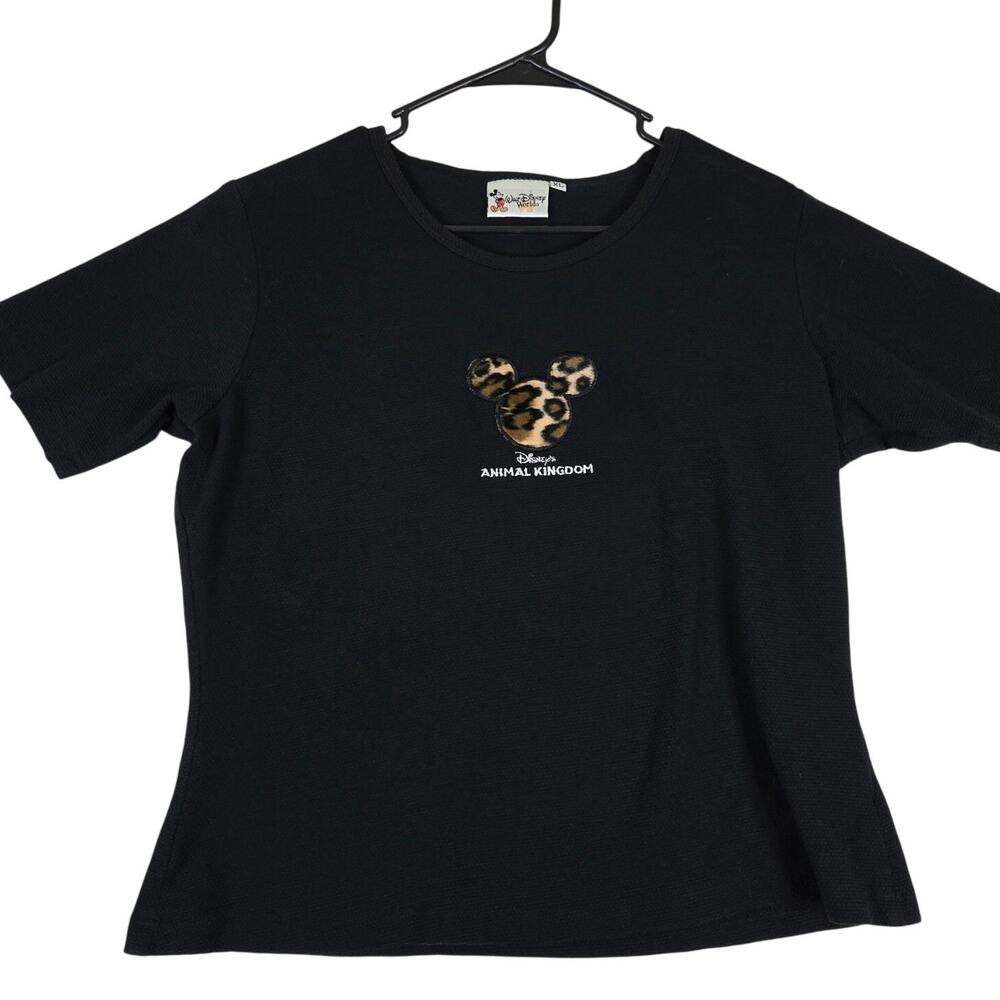 VTG Disney Animal Kingdom Womens XL Tshirt Cheetah Fur 0809
